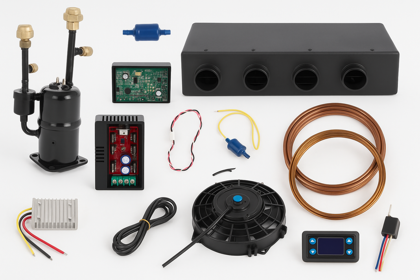 Temptress™ 12V DC RV/Home用冷房機 - DIY Kit
(キャンピングカー・住宅用)